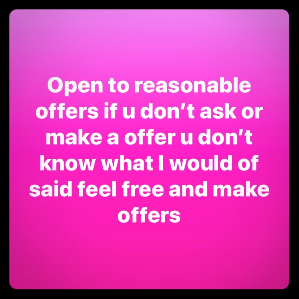 Feel free and make offers
